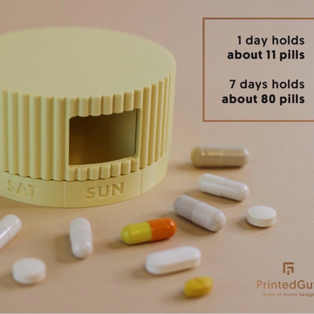Custom! Yellow RX Pill Organizer - Picture 2 of 5